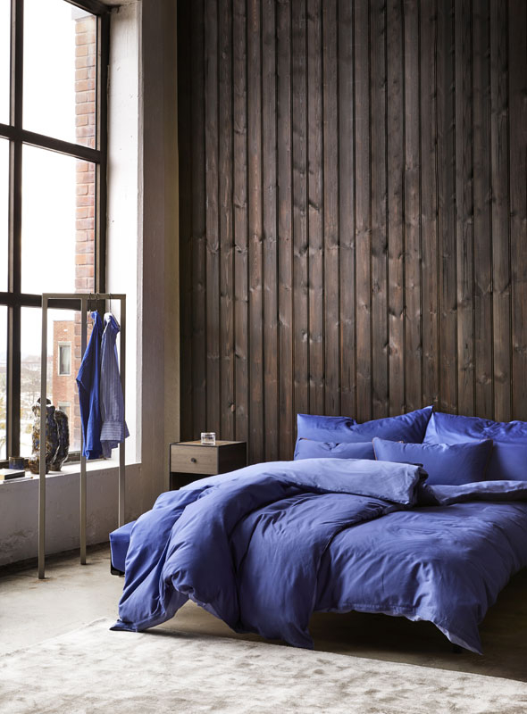 Oslo Påslakanset Satin Ultramarin